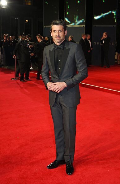 PennellAli's tweet photo. Two things @PatrickDempsey shouldn't be allowed to do because I'm dead ... Dress in all black. Hold babies. https://t.co/ORTR4i47jV