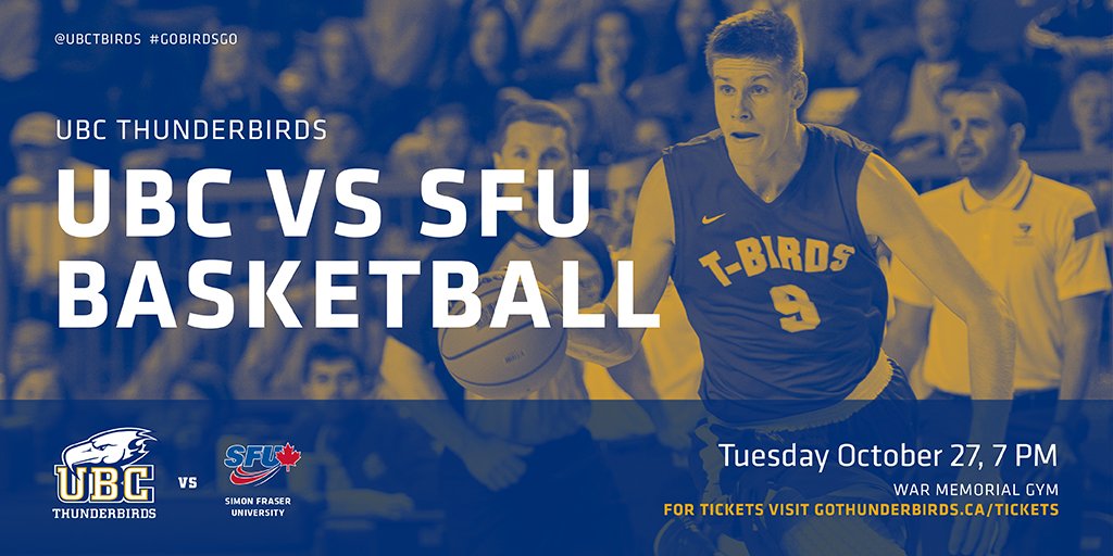 ubctbirds's tweet photo. #UBC host ultimate cross-town rivalry #basketball game against #SFU, Tues. at 7pm: https://t.co/myxXY6hZsO #YVR https://t.co/OiyLyOgU82