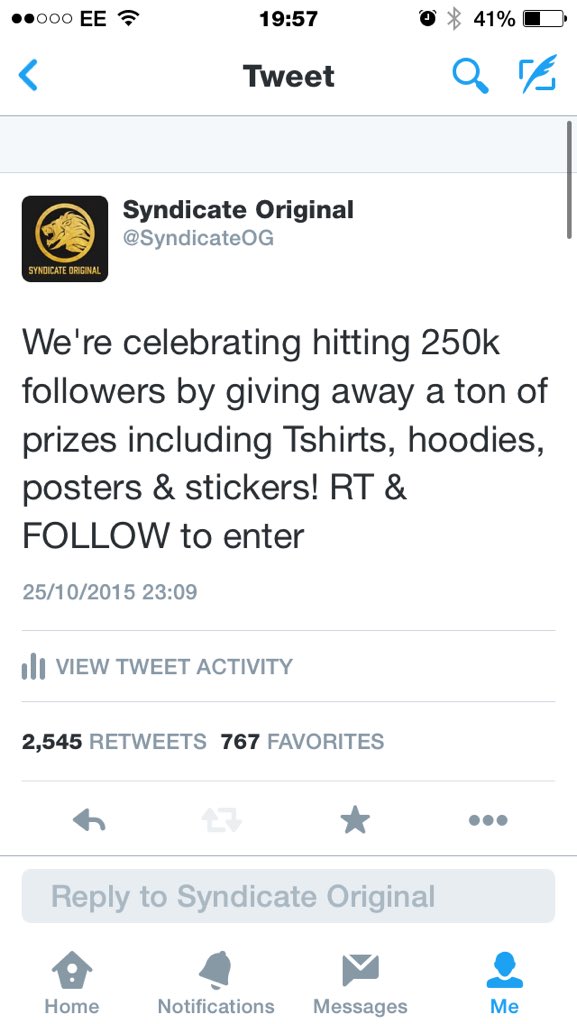 SyndicateOG's tweet photo. There's still an hour &amp; a half to go before the winner of our 10th giveaway is selected! RT the tweet below to enter https://t.co/nJxUzj3ugI