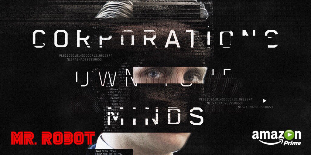 primevideouk's tweet photo. @AmazonVideoUK: "I'm a businessman. I don't believe in pity. Just cruelty." #MrRobot #StreamItTonight https://t.co/UBj8wC8Rv9