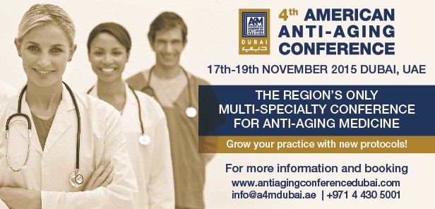 tabeeby_UAE's tweet photo. Attend the 4th #American #Anti-Aging #Conference 2015 in #Dubai.
For #registration https://t.co/vsvqyDVmdf
#Tabeeby https://t.co/AOwCk35eN8