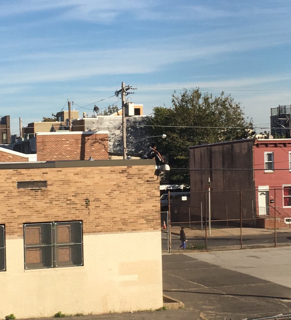 joebakersays's tweet photo. Kids playing on closed school roof, again @PhillyPolice @PPD17Dist @Michael_Nutter @6abc @PhilaStreets @311NLP https://t.co/2wE1G5Et0o