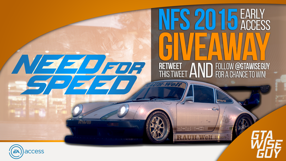 GTAWiseGuy's tweet photo. Be among the first to play @NeedforSpeed early with @EAAccess on October 29th.
RT and follow for the chance to win! https://t.co/UqgApdccGT