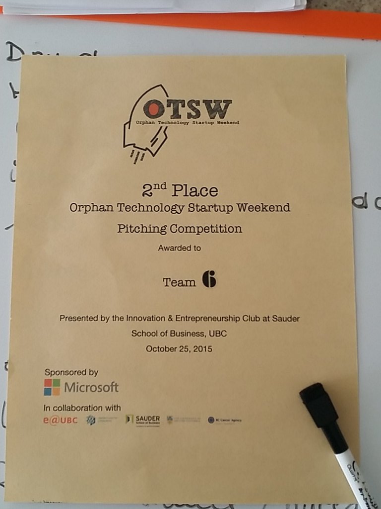 ramin_k_'s tweet photo. Second Place winner at the UBC #OTSW Startup Weekend.. thanks to the organizers @Microsoft @UBCMBA https://t.co/9lIvjXRcuw