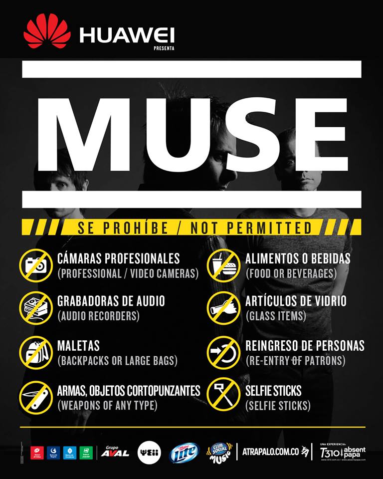 911logistica's tweet photo. Si van a asistir al concierto #RadioacktivaMuse en Bogotá el día de mañana, tengan en cuenta estas recomendaciones: https://t.co/ZP2NigGaZr