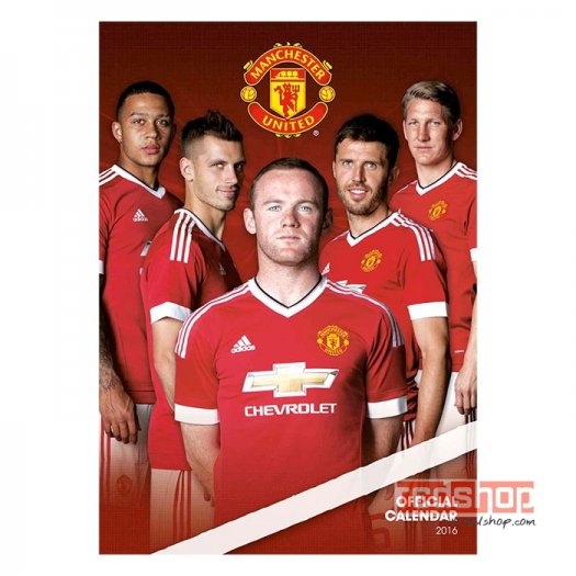 Manchester United FC A3 Calendar 2016  redevilshop.com/produk/manches…