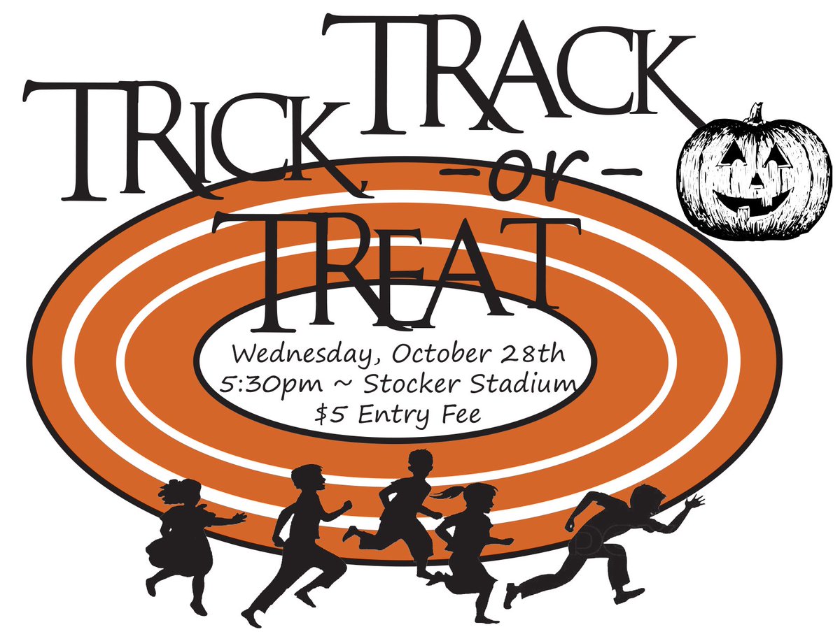 Dress in your Halloween best and be ready to run. Join us at our hair-raising track meet THIS WEDNESDAY night!
