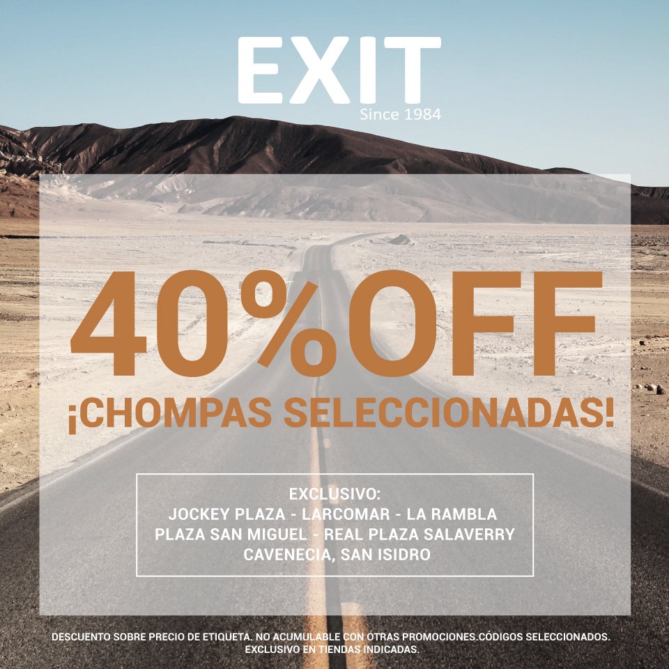 EXITperu's tweet photo. Sale sol pero el frío igual se siente, por eso, encuentra 40% Off en chompas seleccionadas ;) !! #Welovediscounts. https://t.co/IuVWuTXr2n