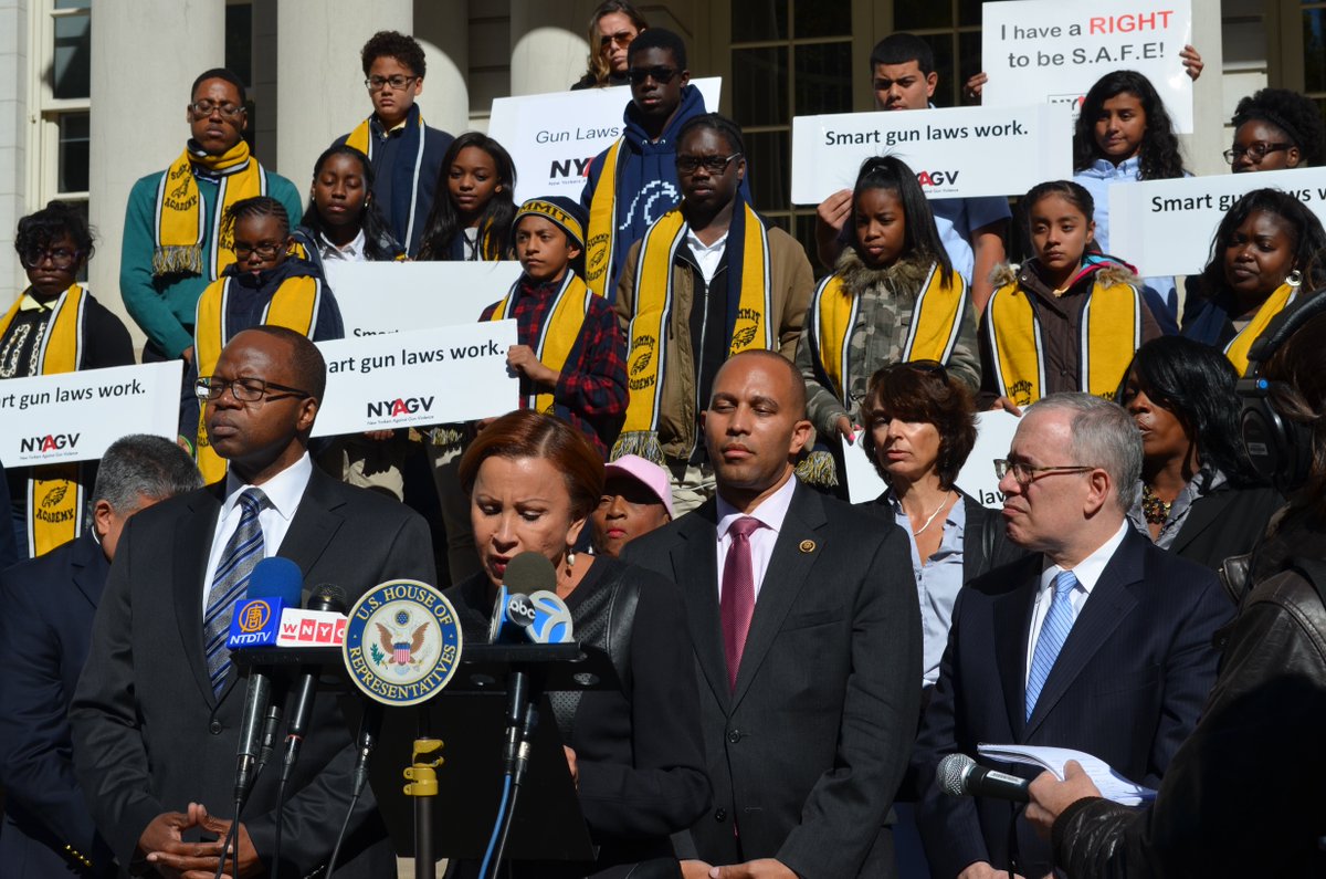 SummitAcademyCS's tweet image. A group of SACS scholars attended today&apos;s Gun Violence Bill press conference held by @NydiaVelazquez and others.