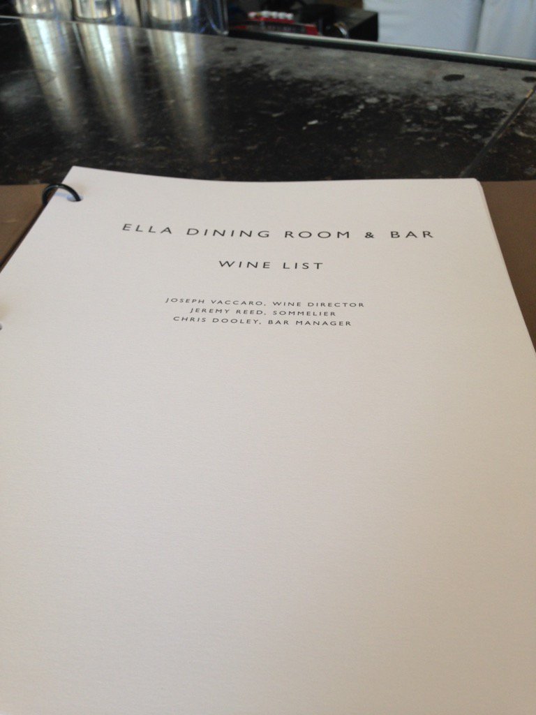 Kayornishimoto's tweet photo. Ella Restaurant and Bar in Sacramento - very nice wine list #sacramento @ellarestaurant1 https://t.co/RBjB1St2gI