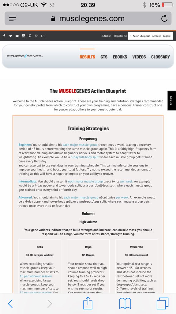 aaronPTME's tweet photo. @fitnessgenes I'm a bit lost with the website finding my new genetic fat loss system info? https://t.co/Spd5frjVfy