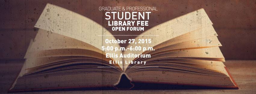 MizzouLibraries's tweet photo. TOMORROW is the @Mizzou_GPC forum about the vote for the library student fee #savethelibrary https://t.co/KxJEUoCB0c https://t.co/vcLO3AMPZO
