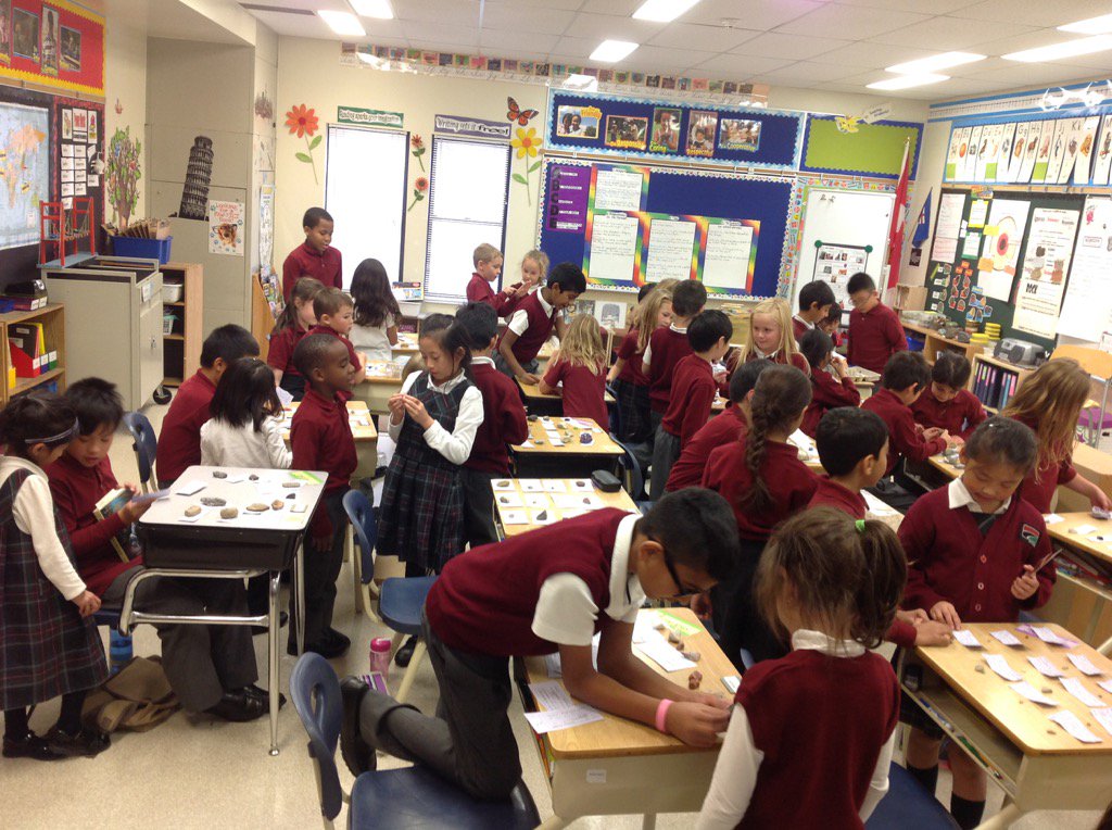 ChristaDelmar's tweet photo. @ffcaedu 
Sharing our rock collections with our grade 1 buddies. Rocking good times in grade 3 #grade3rocks https://t.co/PMsWhSNhIm