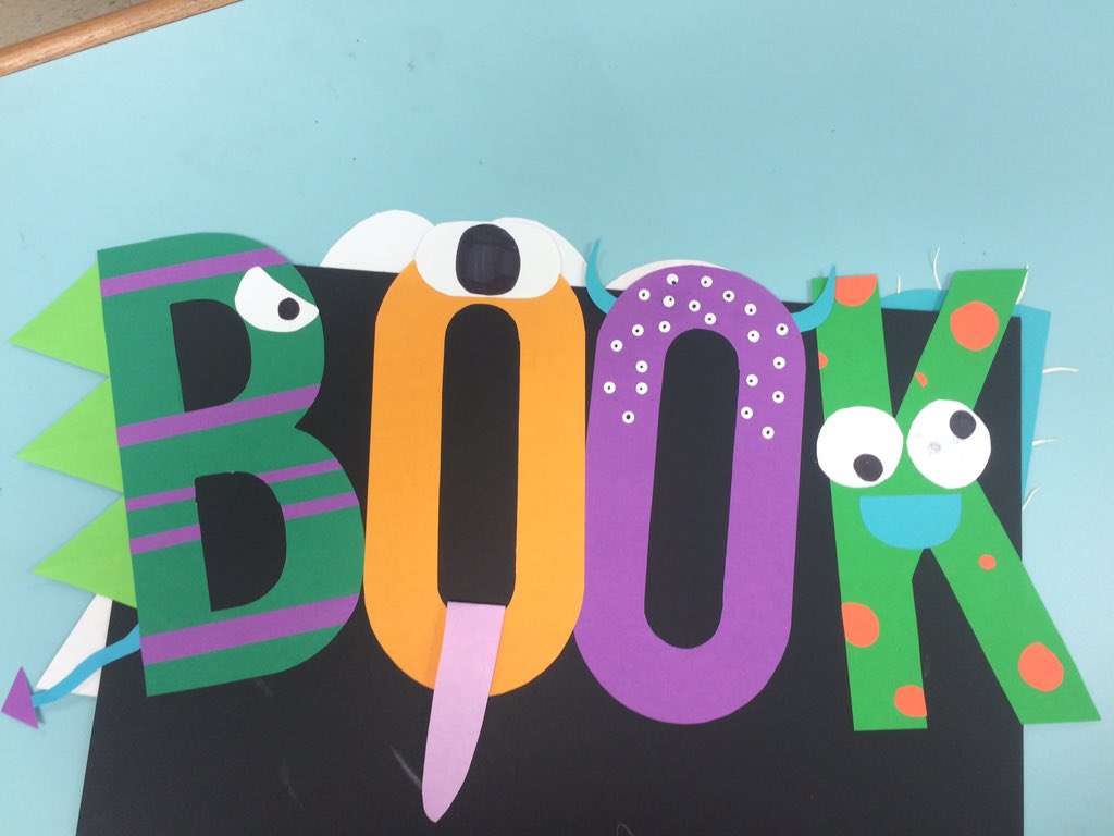 GlennEOSArt's tweet image. The art department&apos;s humble contribution to the @GlennEOSLibrary monster literacy extravaganza #glennmonsters