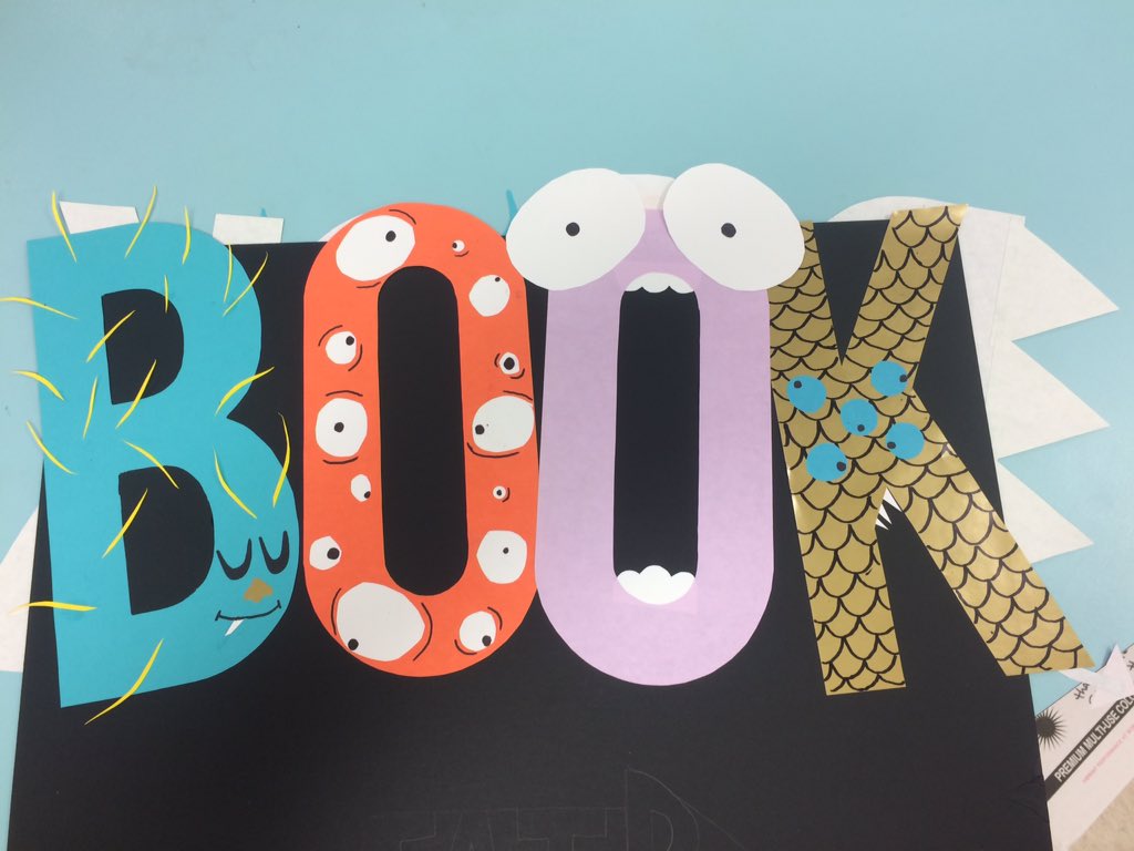 GlennEOSArt's tweet image. The art department&apos;s humble contribution to the @GlennEOSLibrary monster literacy extravaganza #glennmonsters