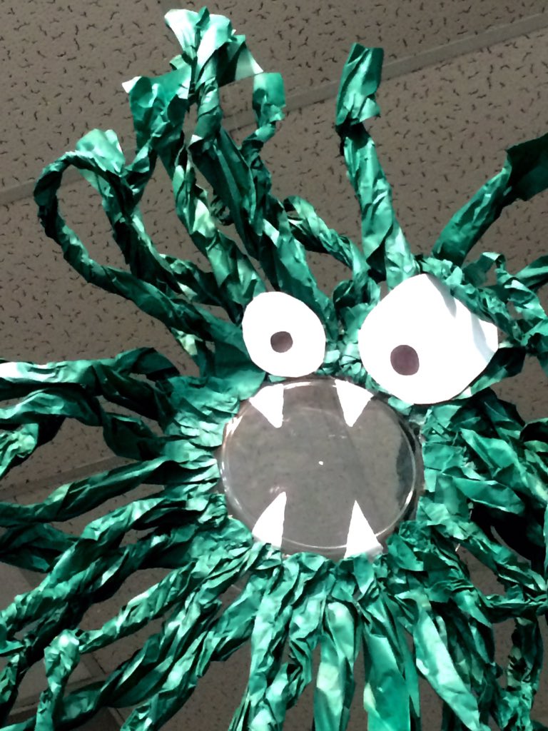 GlennEOSArt's tweet image. The art department&apos;s humble contribution to the @GlennEOSLibrary monster literacy extravaganza #glennmonsters