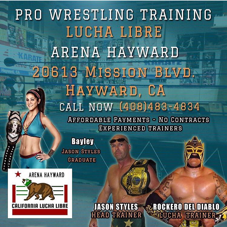ArenaHayward's tweet photo. #prowrestling #indywrestling #luchalibre #training #hayward #jasonstyles #rockerodeldiablo @itsBayleyWWE ☠💜💪🏽💅🏽📽👊🏽 https://t.co/4MiSShsCRO