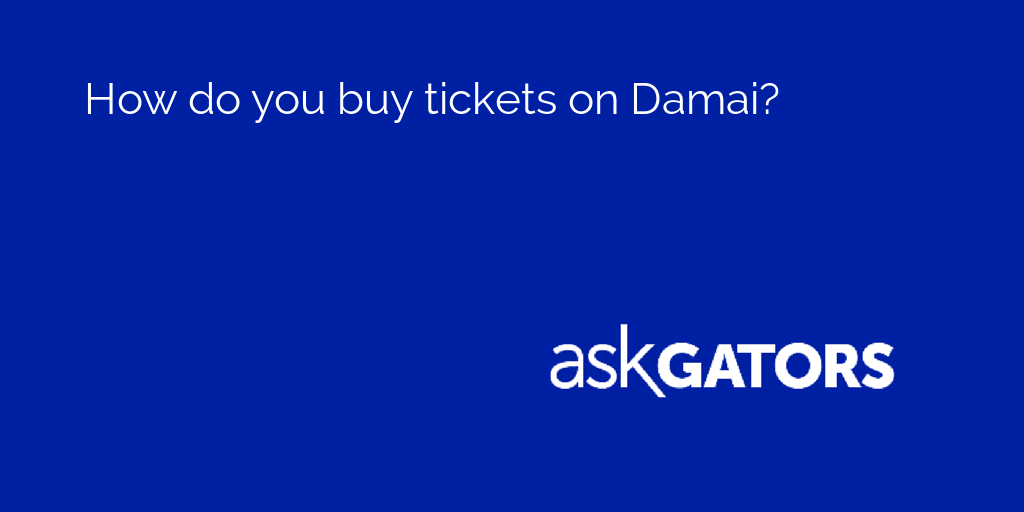 AskGators's tweet image. How do you buy tickets on Damai?

Find out: asku.co/AskGators/ques…