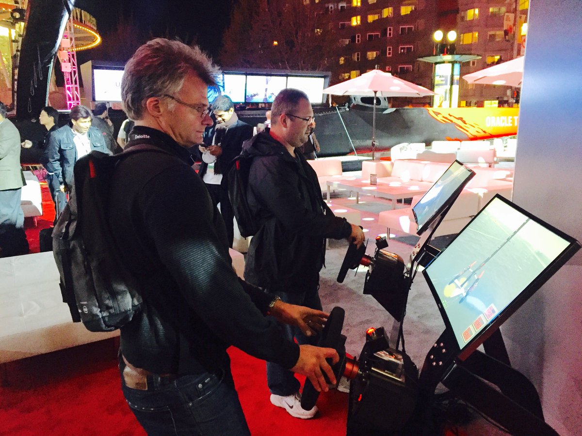 The VE Sailing team are at <a href="/oracleopenworld/">Oracle OpenWorld</a> this week with our <a href="/OracleTeamUSA/">ORACLE TEAM USA</a> simulator. #oow15 #AmericasCup #OTUSA