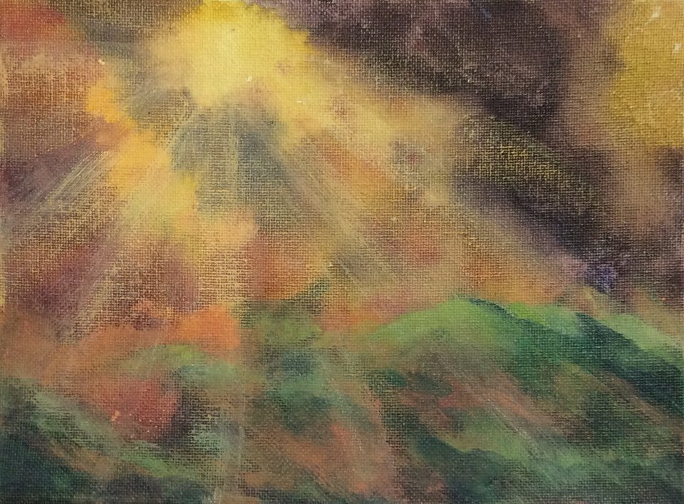 GregoryAdamson's tweet image. "Breaking Through" mini painting (8" by 6") #painting #art