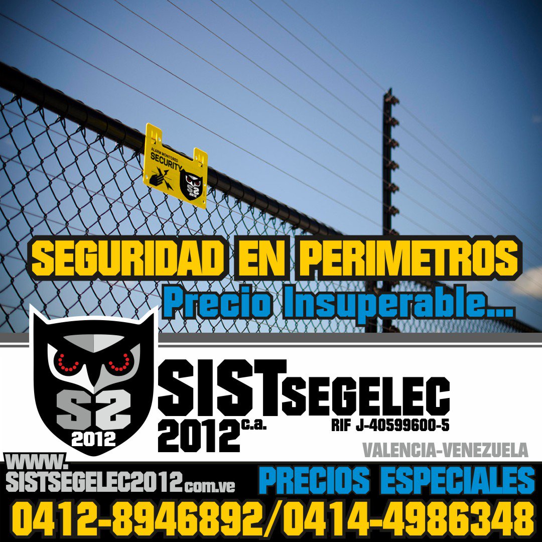 SistSegelec2012's tweet photo. 14) Cercas Electrificadas #cercoseléctricos #seguridad #robo #delincuencia #camaras #cctv #sensores #monitoreo #dvr https://t.co/0kClgH6Gxw