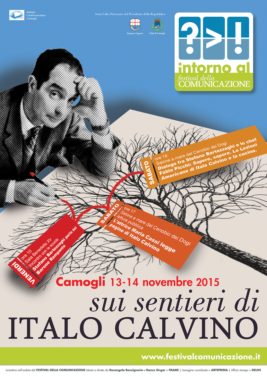 FestivalCom's tweet photo. A Camogli, sabato 14 novembre, parleremo di #ItaloCalvino con @SBartezzaghi e @fabiopicchi! SAPERI E SAPORI! https://t.co/myrmGgohlB