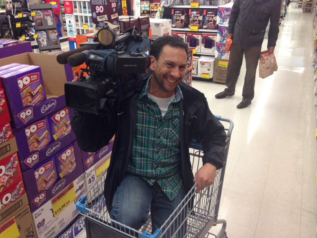 Louise_Hartland's tweet photo. Look what I picked up at the store today! #cameramaninacart #makeshiftdolly @CTVNewsVI https://t.co/dwyqsOy5st