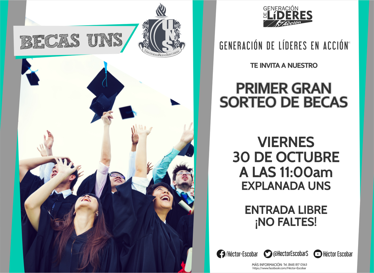 HectorEscobarS's tweet photo. Hola ¿Cómo están? Ya estamos a días de que el primer sorteo de becas UNS se realice ¡Iniciamos la cuenta regresiva! https://t.co/RXcRN0p8db