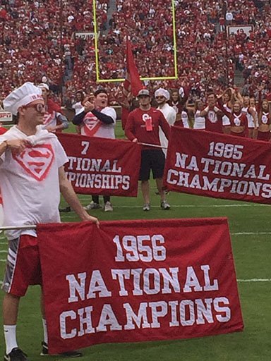 SoonerRewards's tweet photo. Congratulations to Braxdan Turner, our on-field pre-game experience winner! Enter here: https://t.co/0rlhFqZFoQ https://t.co/POGup4pW6J