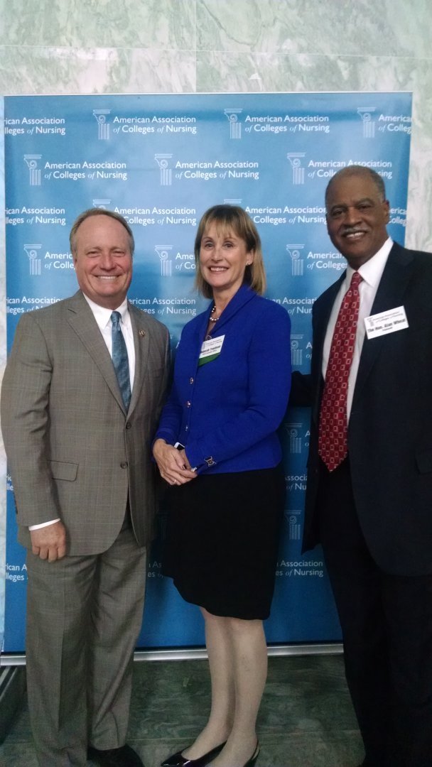 AACNPolicy's tweet photo. Co-Chair of the House Nursing Caucus @RepDaveJoyce w/ @AACNursing @DeborahTrautman & the Hon. A. Wheat #AACNFall15 https://t.co/9PkgXSa3Xo
