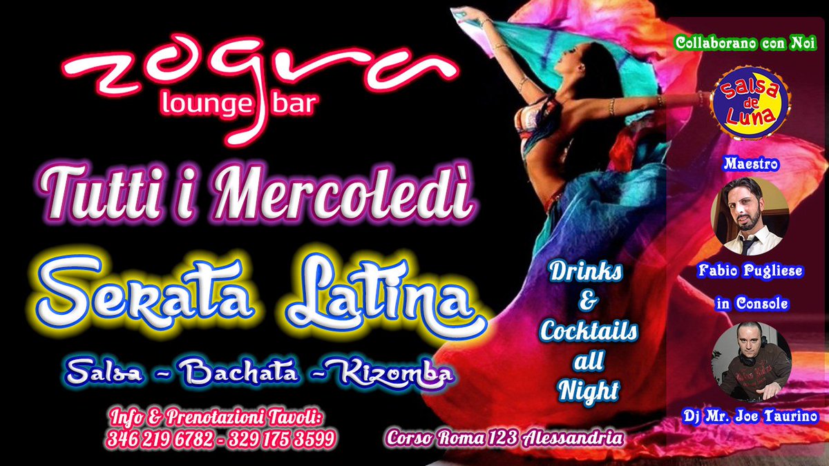 ZograAL's tweet photo. Siete pronti per la nostra Serata Latina @ZograAL ! Tutti in pista per Ballare e divertirsi con la miglior musica! https://t.co/PSvR86PepC