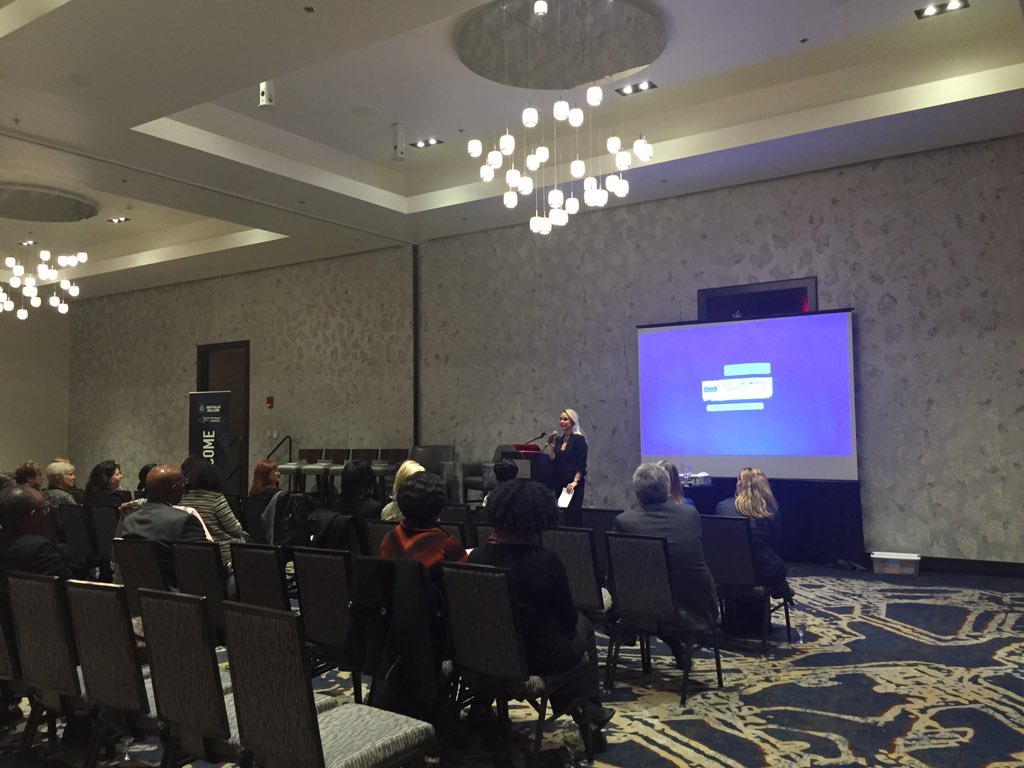 insight_comm1's tweet photo. @sabinaramsey takes the stage! #ThinkBig2015 #43North https://t.co/WxSwe4bajM