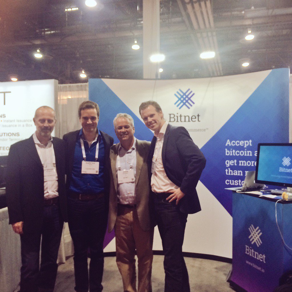 DCGco's tweet image. The @BitnetTech team is out in full force! Come meet CEO @johnmcd3 at booth #1345 to learn more... #money2020