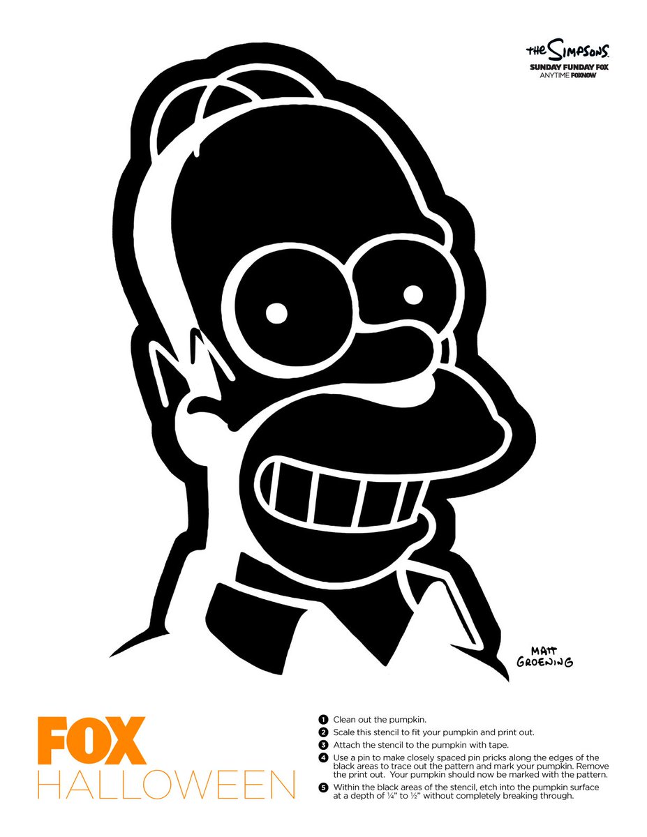 Printable Bart Simpson Pumpkin Stencil printable-bart-simpson-pumpkin-stencil