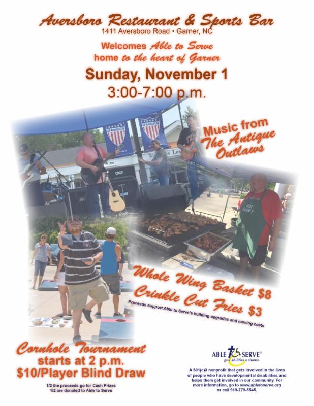 PAYSCUE's tweet photo. Come out Sunday to Aversboro Restaurant to support @AbletoServe and their valuable programs in our hometown. https://t.co/6I79jdYgMU