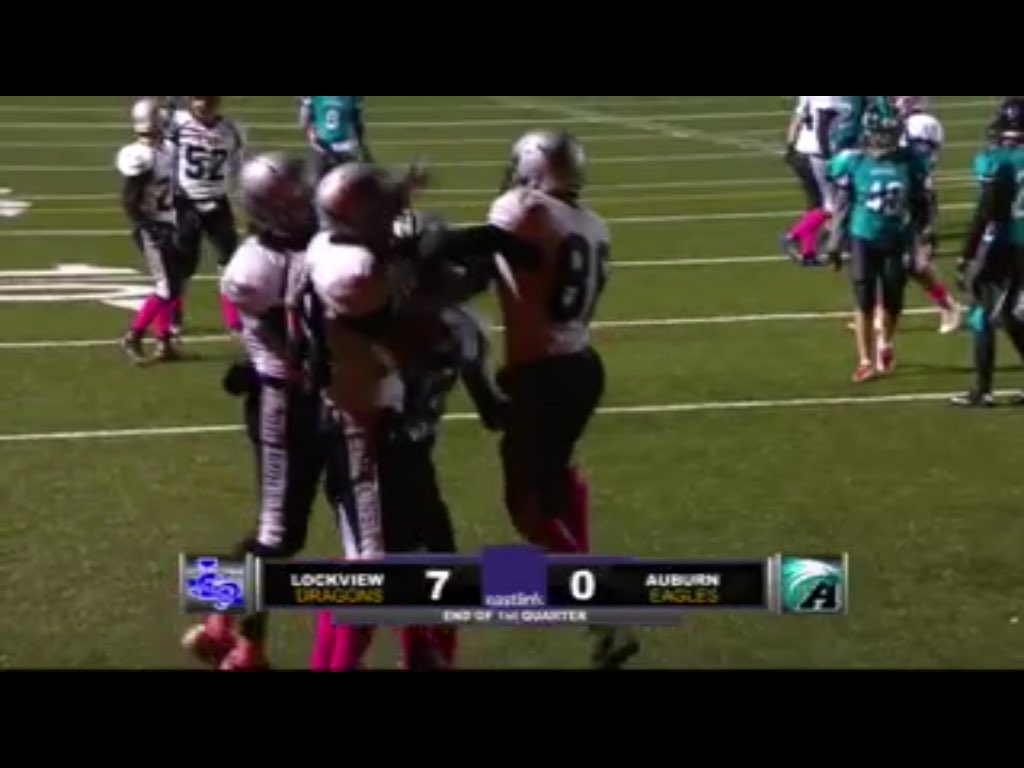 Eastlink's tweet photo. 1st QTR | High School Football | @LockviewHS 7 v s @auburn_eagles 0 on Eastlink TV 10, HD610 #NSSFF https://t.co/7RrKlxKuFd