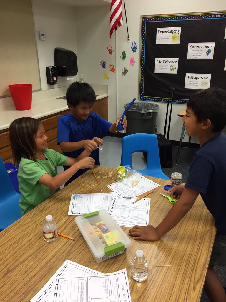 MadronaMustangs's tweet photo. After school STEM enrichment activity - Tower challenge!  Beginning stages... https://t.co/Qs85tXimnv