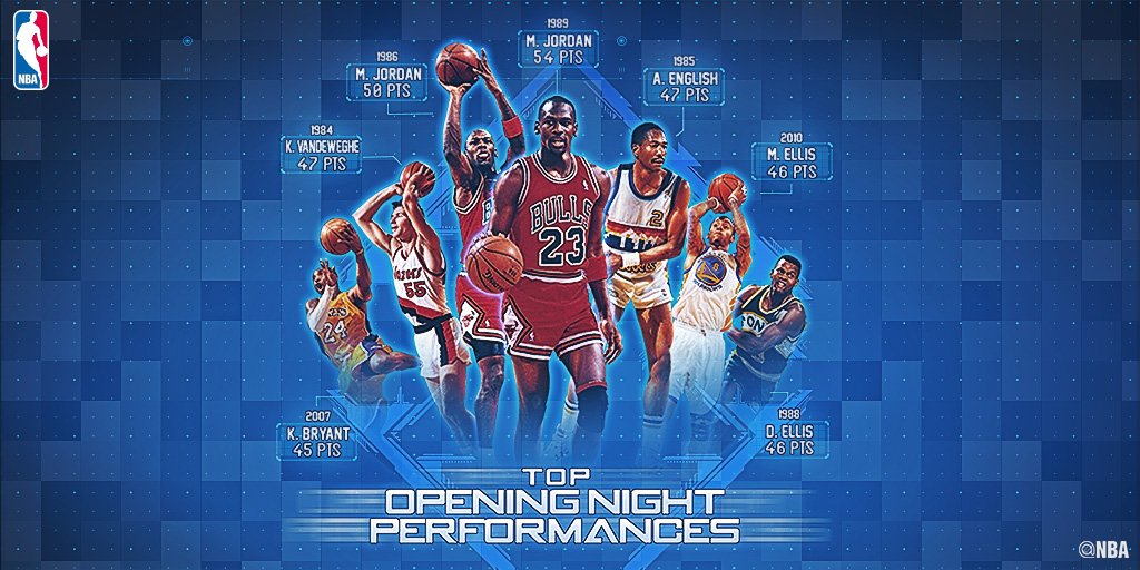 NBA's tweet photo. Before #KiaTipOff15... we look back at the top Opening Night Performances in @NBAHistory! https://t.co/terrtielcl