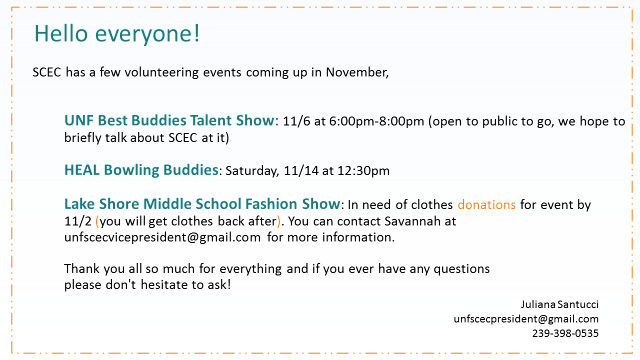 UNFSCEC's tweet image. #UNF #UNFSCEC #Volunteer #Inclusion