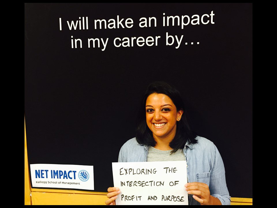 KelloggNetImp's tweet photo. "...exploring the intersection of profit and purpose" #myimpact #netimpactweek #kellogg https://t.co/h01TIM6wea