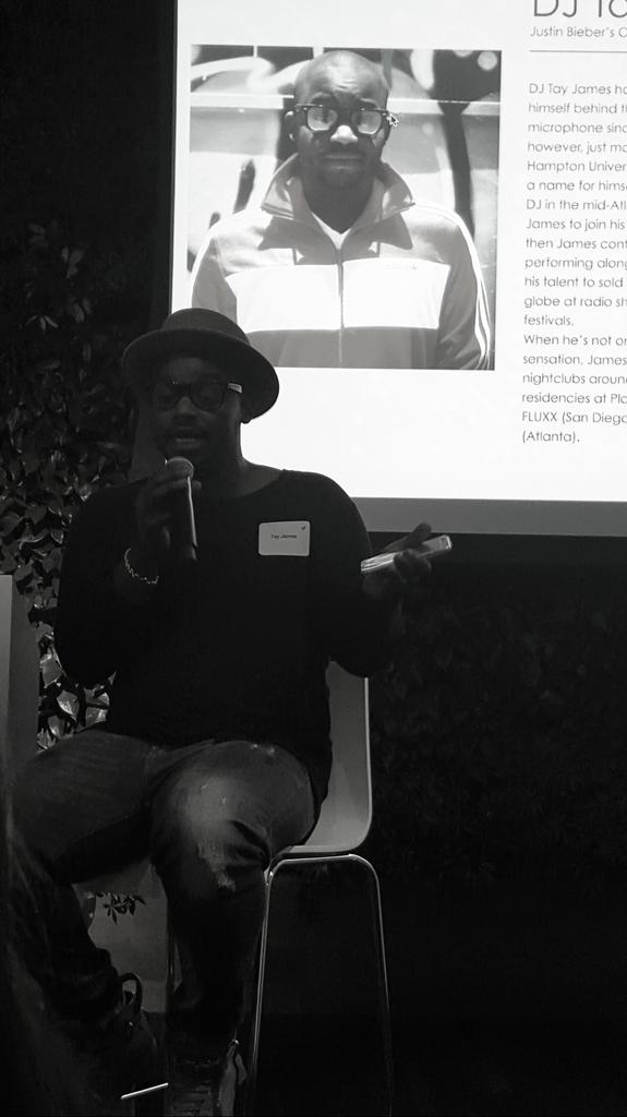 wilkinebrutus's tweet photo. ..@DJTayJames speaking truth to power. connecting between music & technology #dreamatTwitter @twitter @OogeeWoogee https://t.co/ZZlvr5DynD
