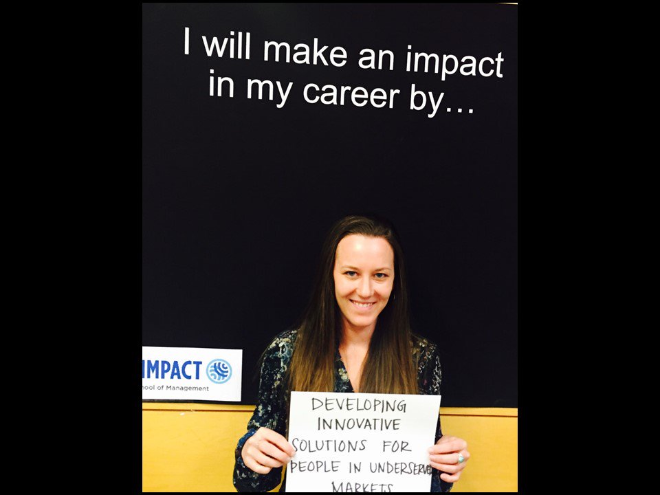 KelloggNetImp's tweet photo. "...developing innovative solutions for people in underserved markets" #myimpact #netimpactweek #kellogg https://t.co/1G0xUGTpVD