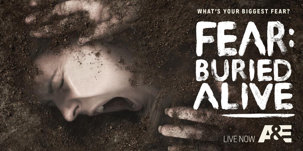 We're going 6 feet under. RT if you're watching #FearBuriedAlive, LIVE NOW.