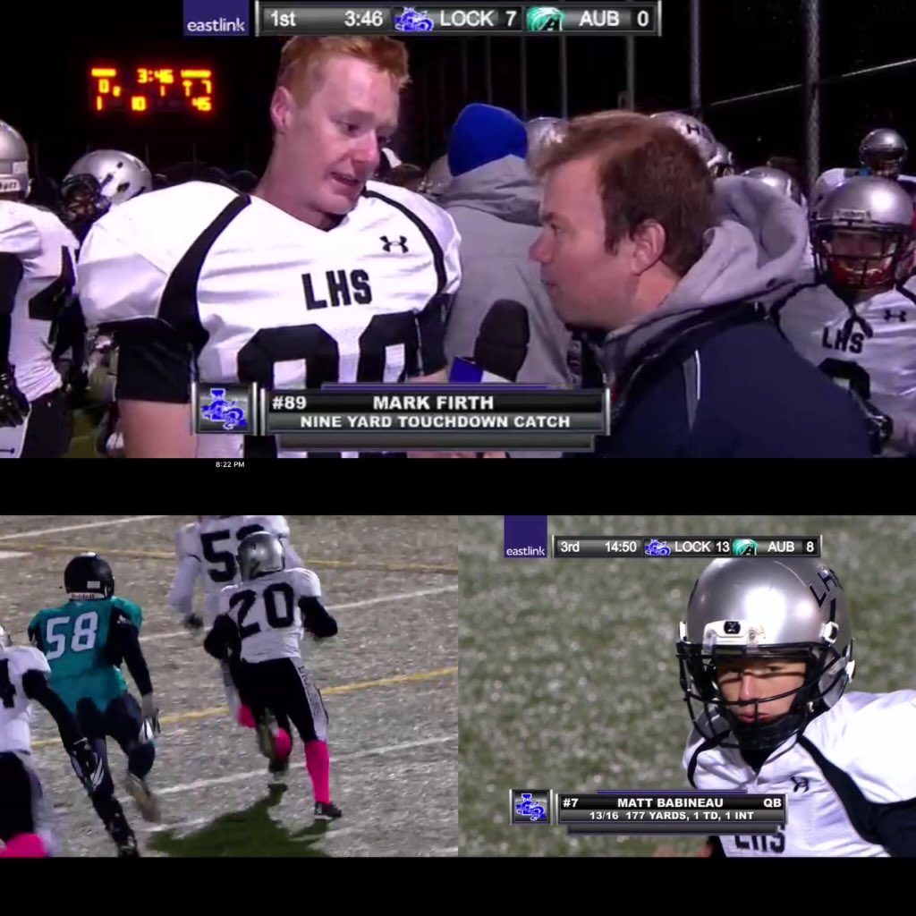 Eastlink's tweet photo. 4th QTR | NS High School Football | @LockviewHS 20 vs @auburn_eagles 8 | Eastlink TV 10, HD610 #NSSFF https://t.co/SLFujMxb9I