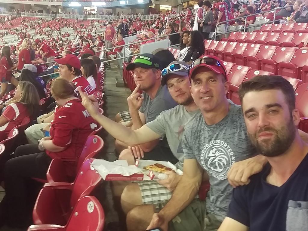 btheg's tweet photo. Seahawk fans paying money to see the Cardinals #alestormhockey #cardinalsgameface https://t.co/8kVRFkZftf