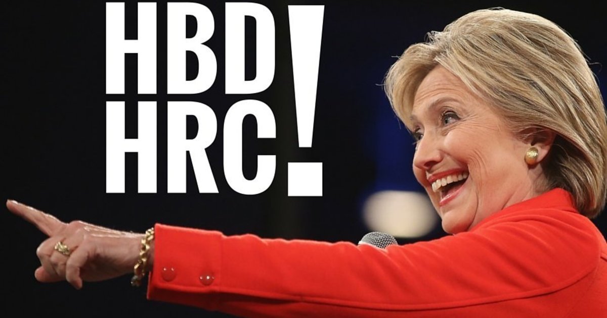 Happy birthday, Hillary Clinton!  