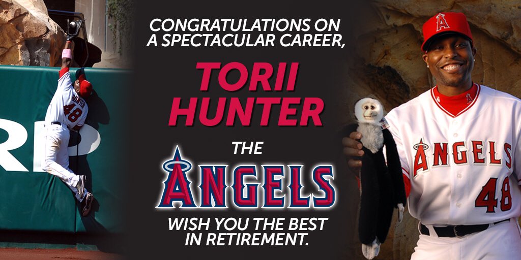 Angels's tweet photo. Thank you for all the memories @toriihunter48! You truly are one of a kind! #ThankYouTorii https://t.co/809UtdN1uv