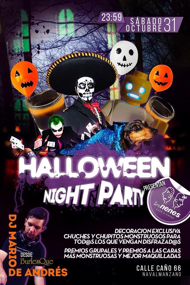 barlosnenes's tweet photo. Este sábado en @barlosnenes ..... Lo pasarás de miedo. HALLOWEEN NIGHT PARTY!!!!! Ven disfrazad@ te esperamos. https://t.co/zmPgn9g96i