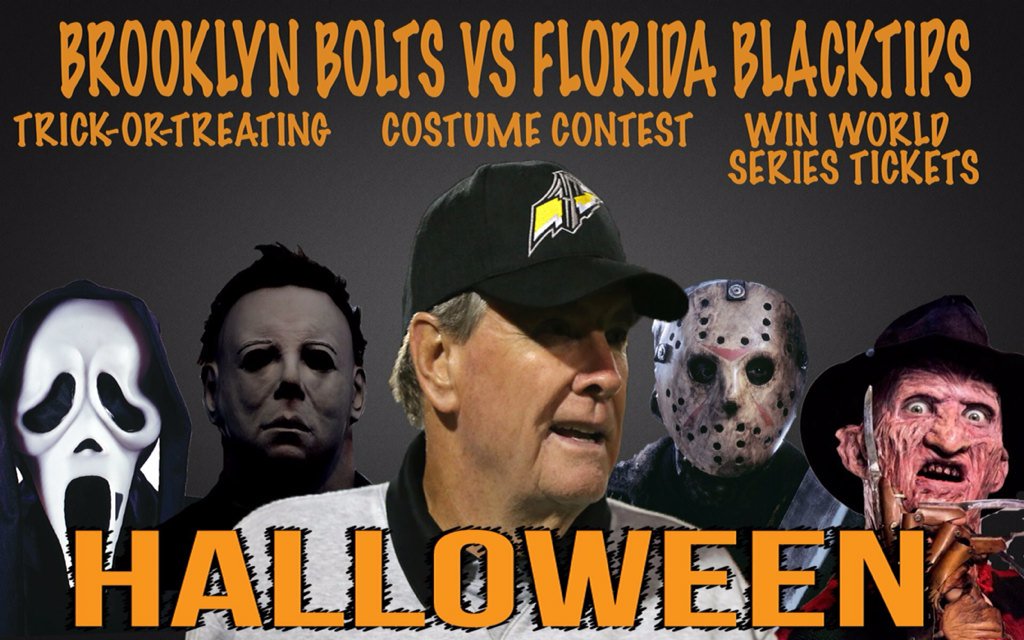 FXFL's tweet image. Don't look behind you...Get over to MCU Park on Thursday for Week 5 FXFL Action #FXFL #Halloween