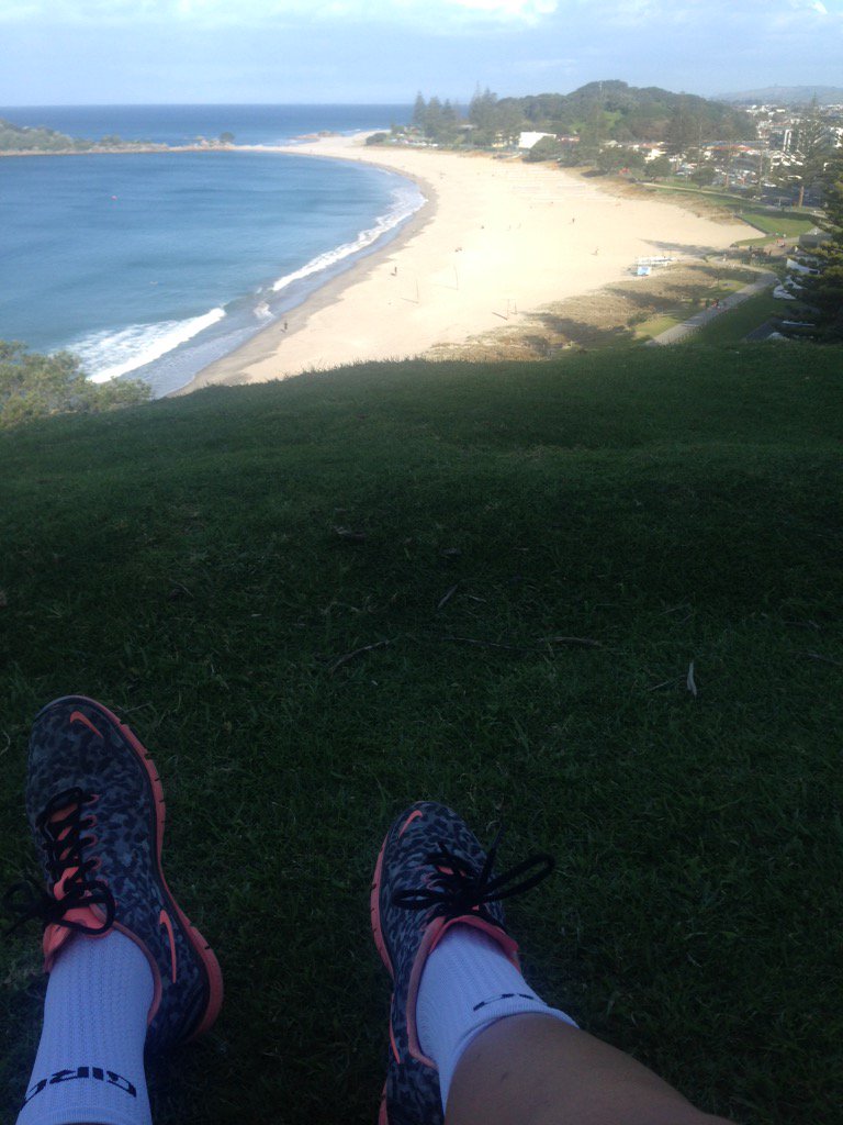 Resting mid hike up the Mount. Legs taking awhile to adjust to this running thing #recoverymode #ouch